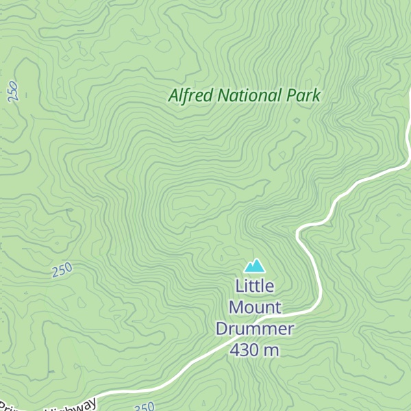 Map of Mount Drummer