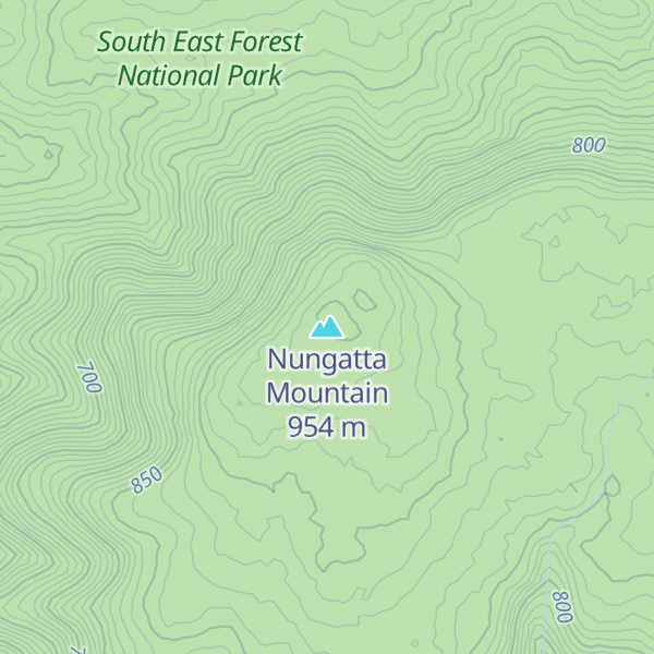 Map of Nungatta Mountain