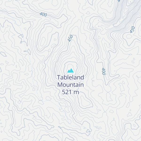 Map of Tableland Mountain