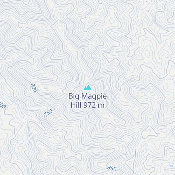 Map of Big Magpie Hill