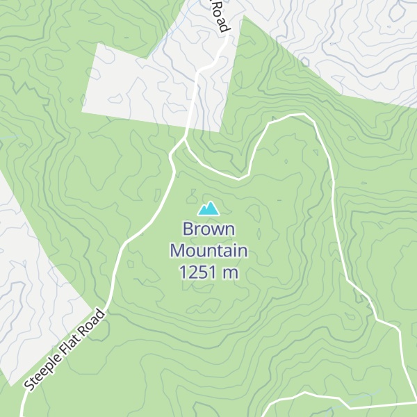 Map of Brown Mountain