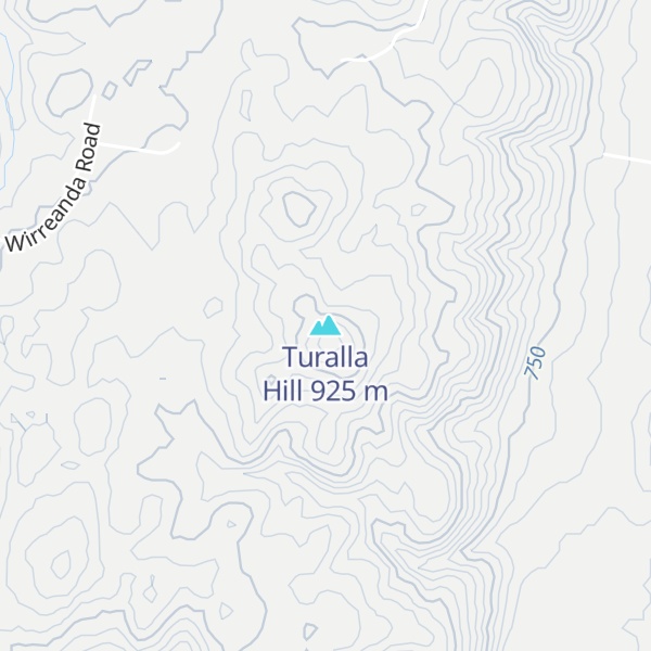 Map of Turalla Hill