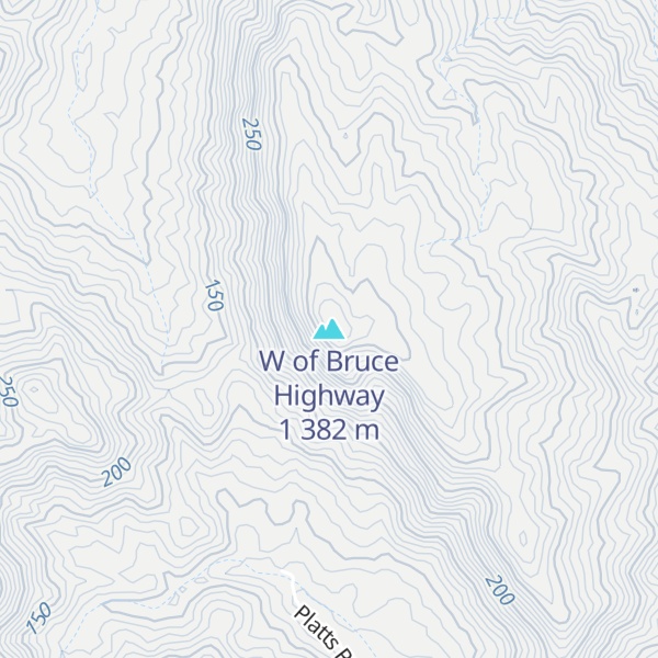 Map of W of Bruce Highway 1