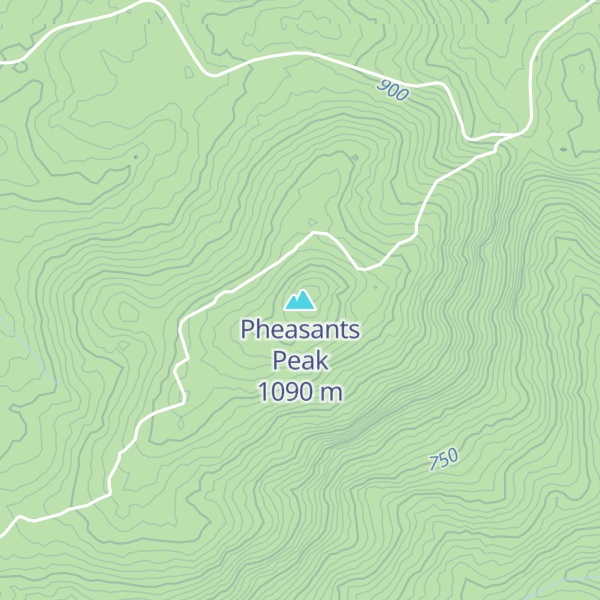 Map of Pheasants Peak