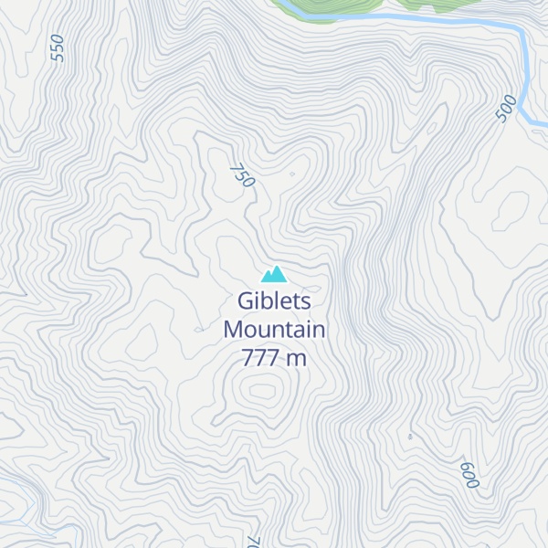 Map of Giblets Mountain