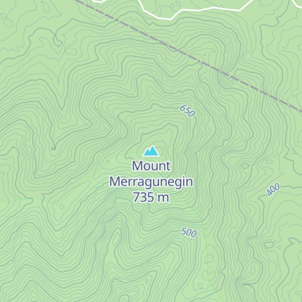 Map of Mount Merragunegin