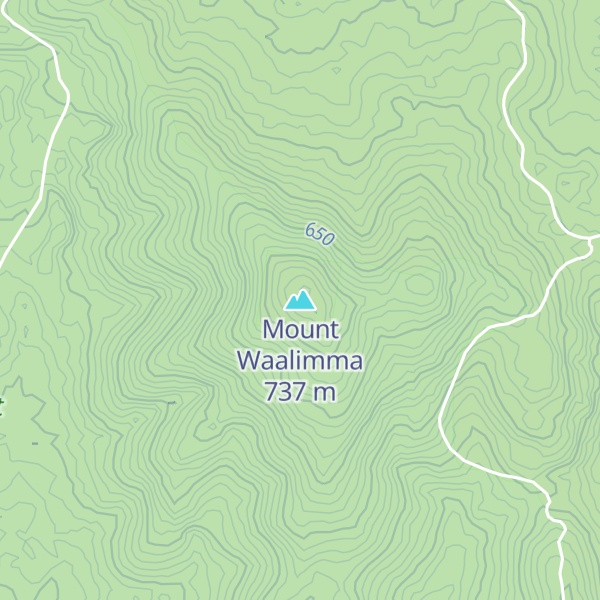 Map of Mount Waalimma