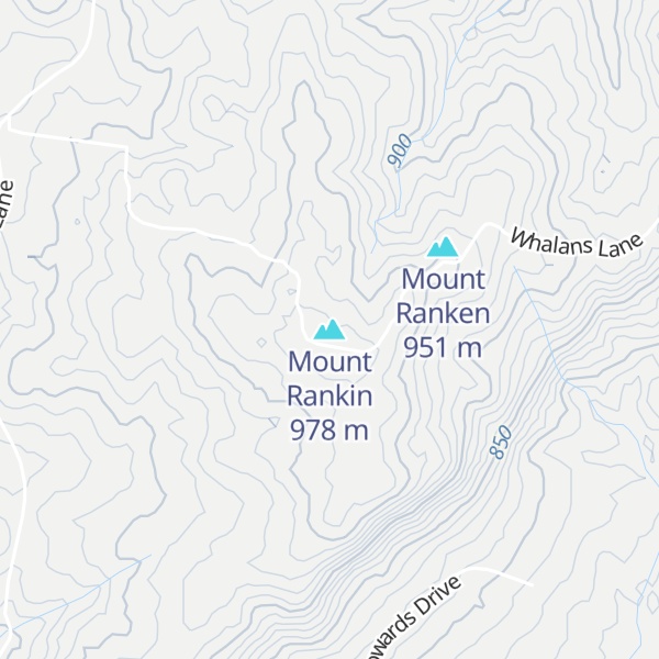 Map of Mount Rankin