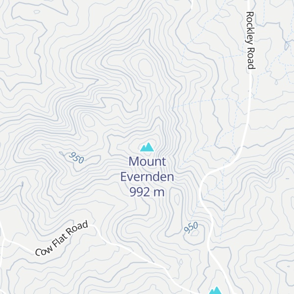 Map of Mount Evernden