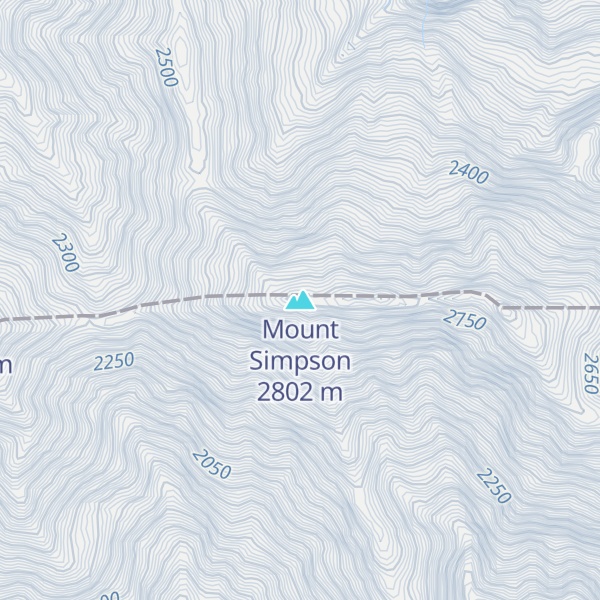 Map of Mount Simpson