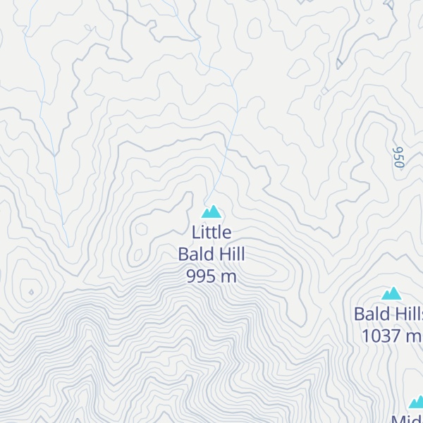Map of Little Bald Hill