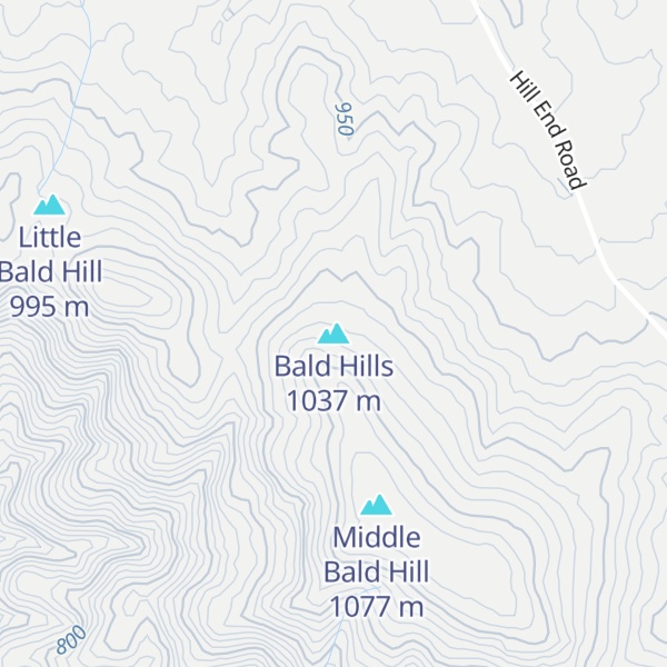 Map of Bald Hills
