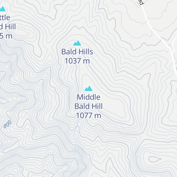 Map of Middle Bald Hill