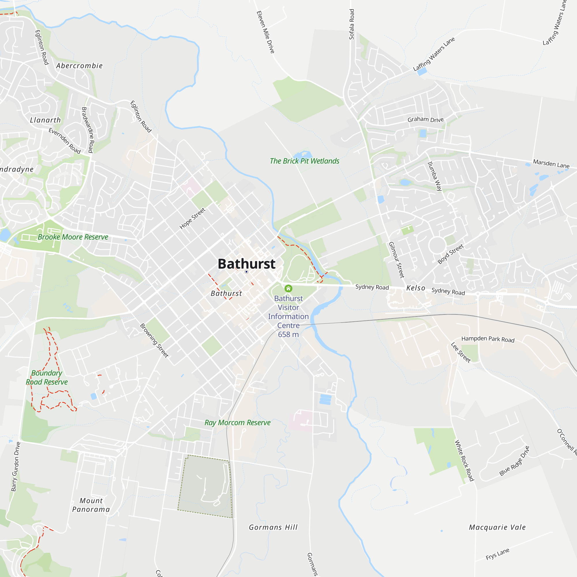 Bathurst Visitor Information Centre map