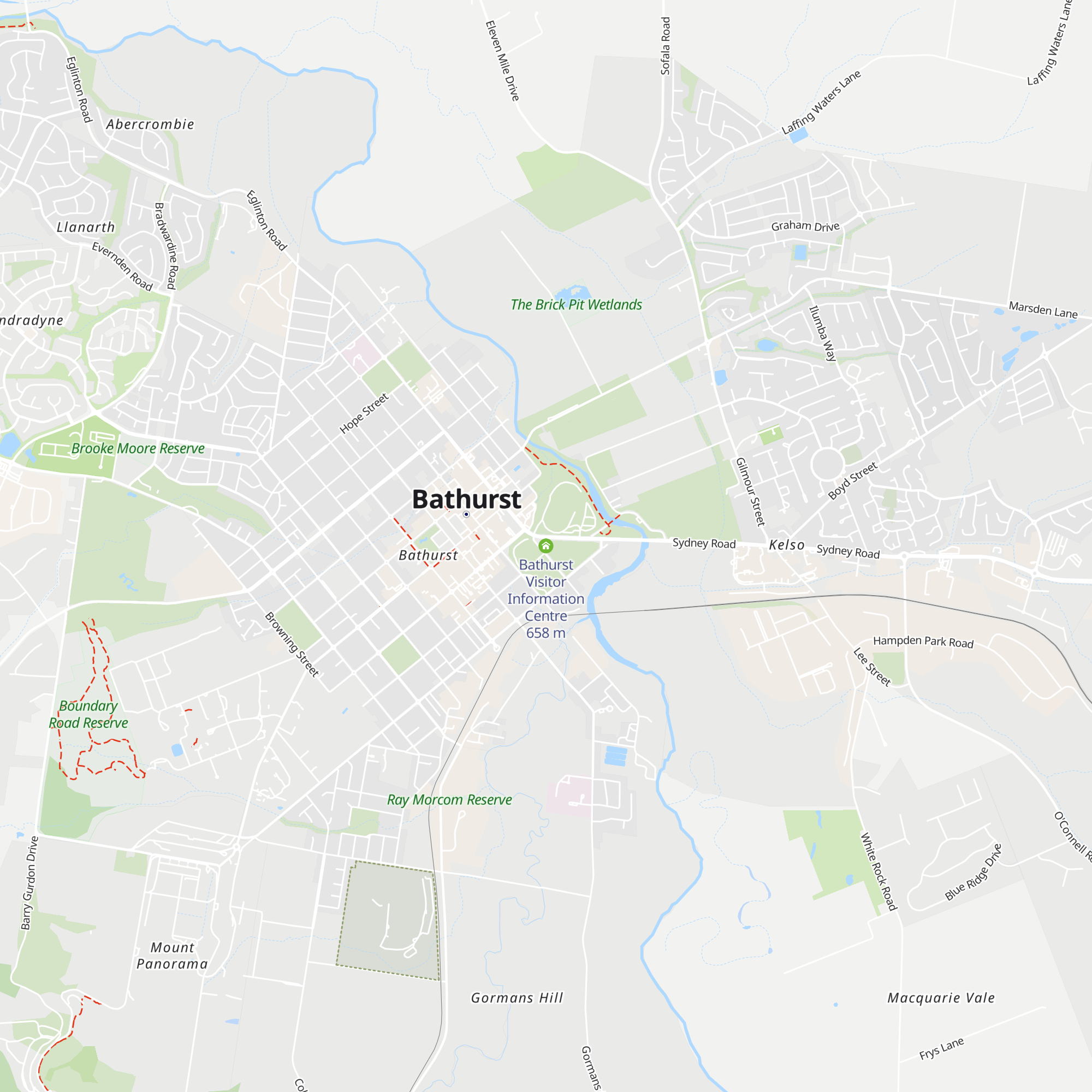 Bathurst Visitor Information Centre map