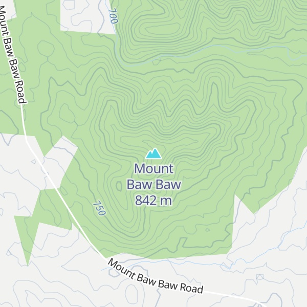 Map of Mount Baw Baw