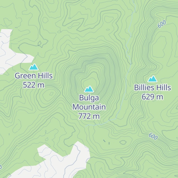 Map of Bulga Mountain