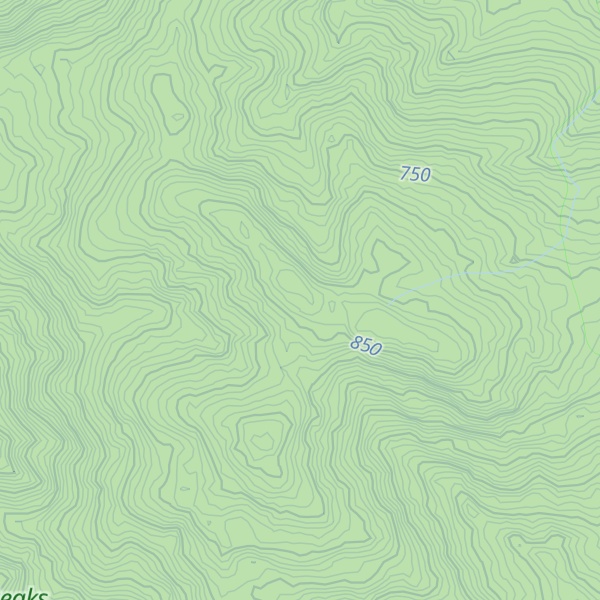Map of Burragate Peak