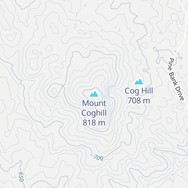 Map of Mount Coghill