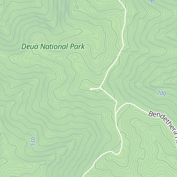 Map of Bendethera Mountain