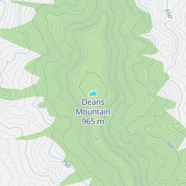 Map of Deans Mountain
