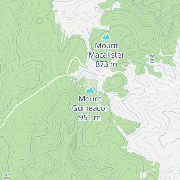 Map of Mount Guineacor