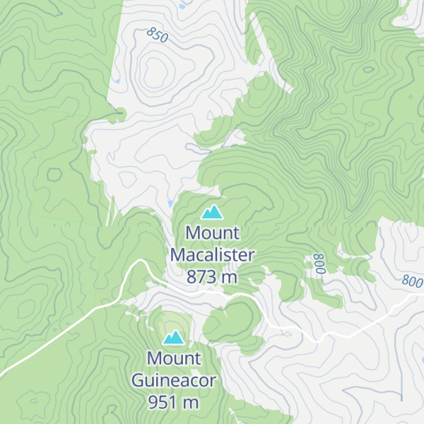 Map of Mount Macalister