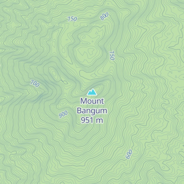 Map of Mount Bangum