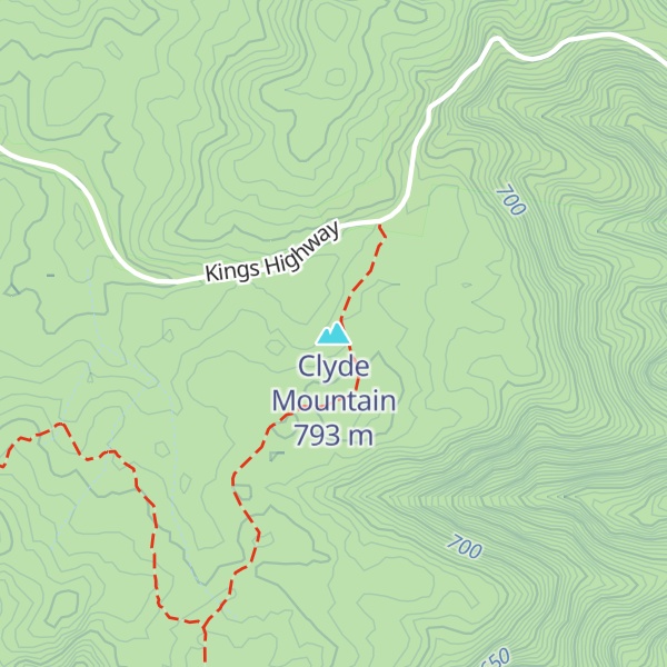 Map of Clyde Mountain