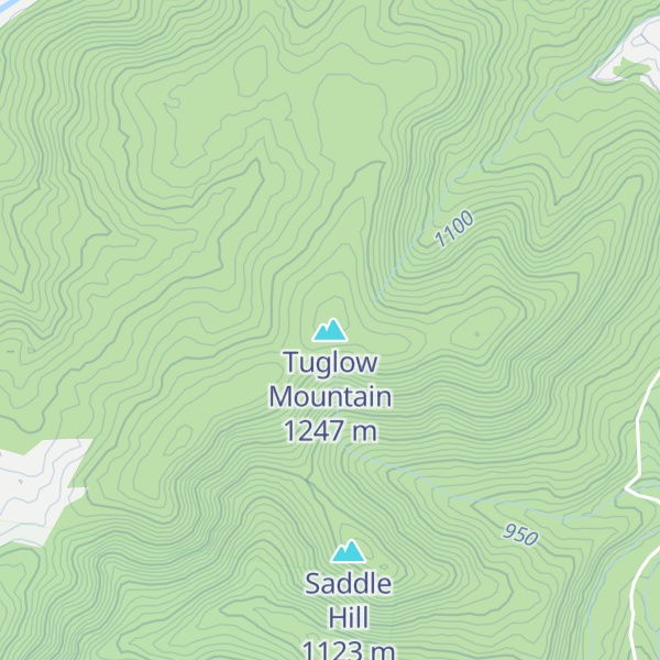 Map of Tuglow Mountain