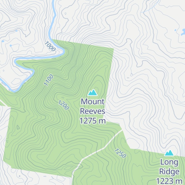 Map of Mount Reeves