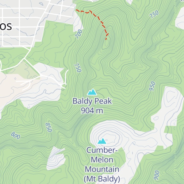 Map of Baldy Peak
