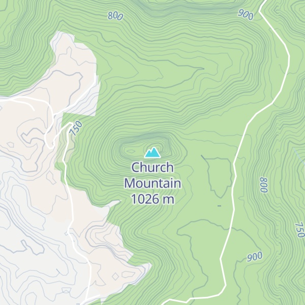 Map of Church Mountain