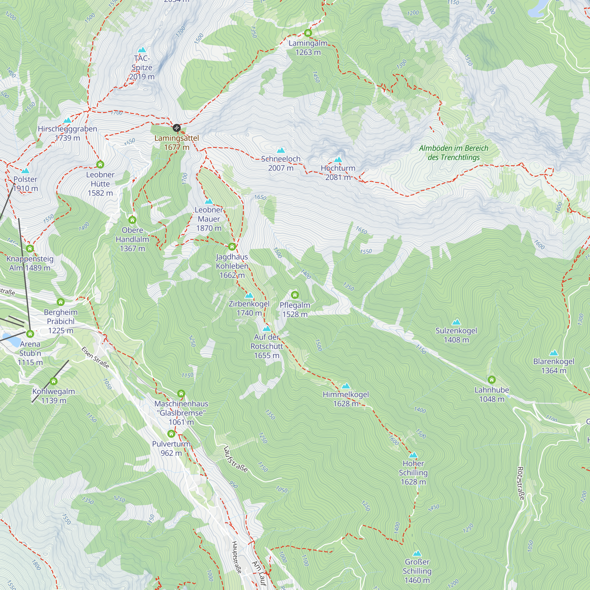Pflegalm map