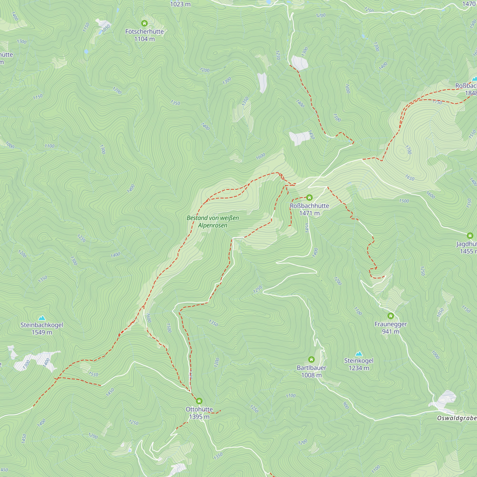 Texenbachhütte map