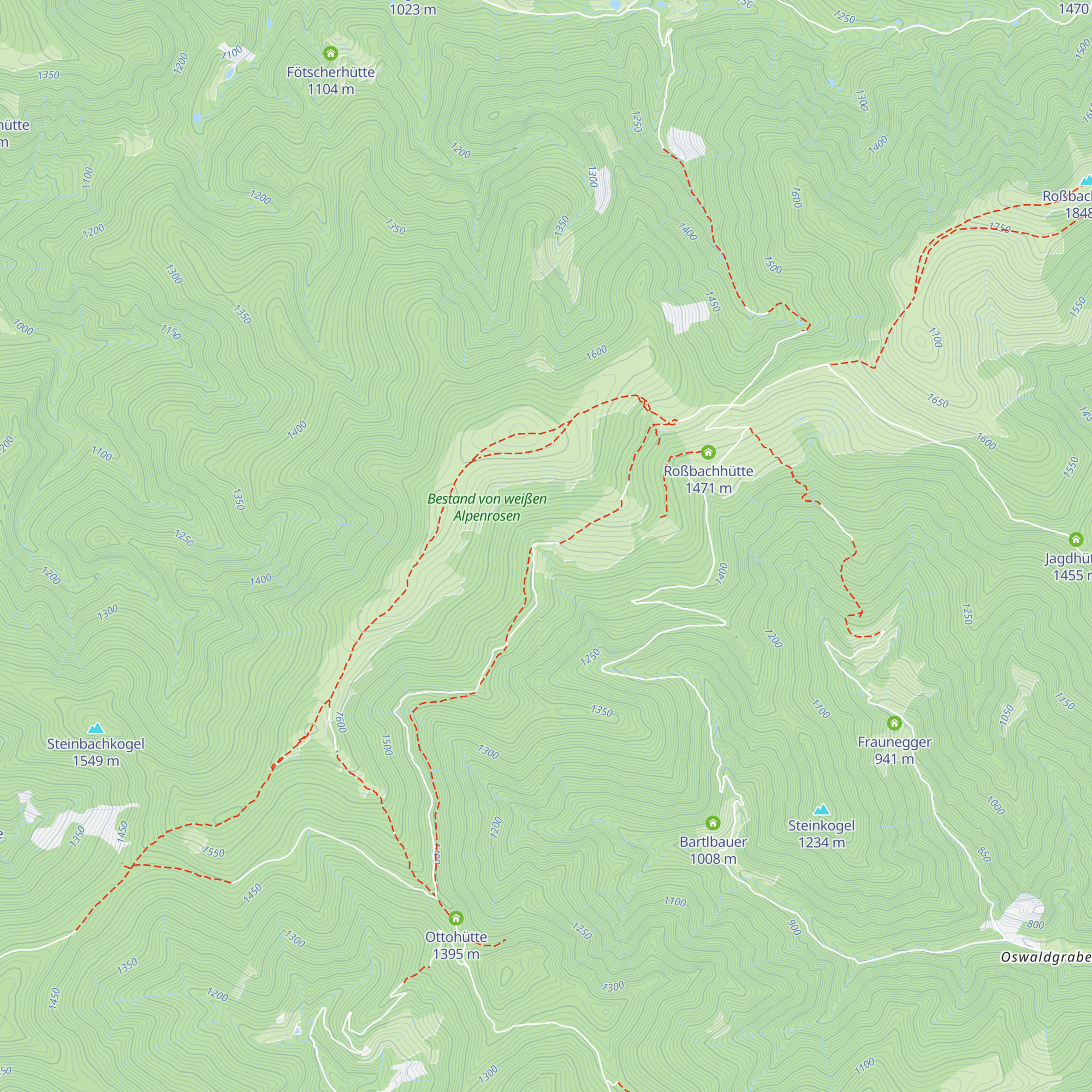 Texenbachhütte map