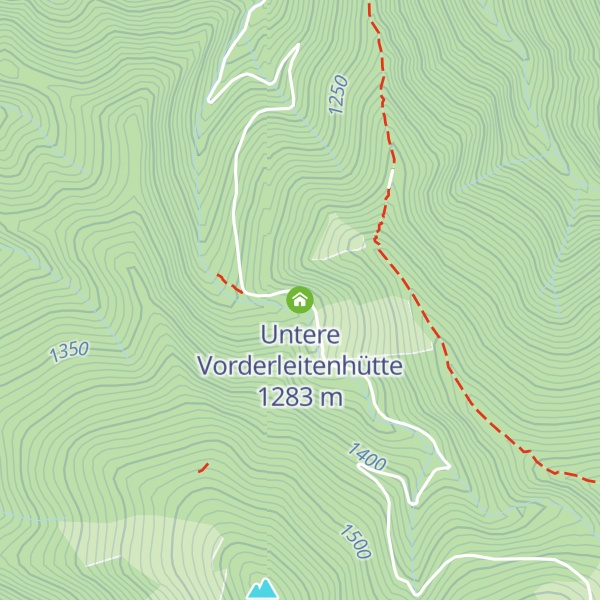 Map of Untere Vorderleitenhütte