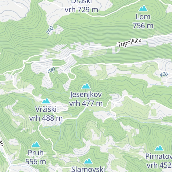 Map of Jesenjkov vrh