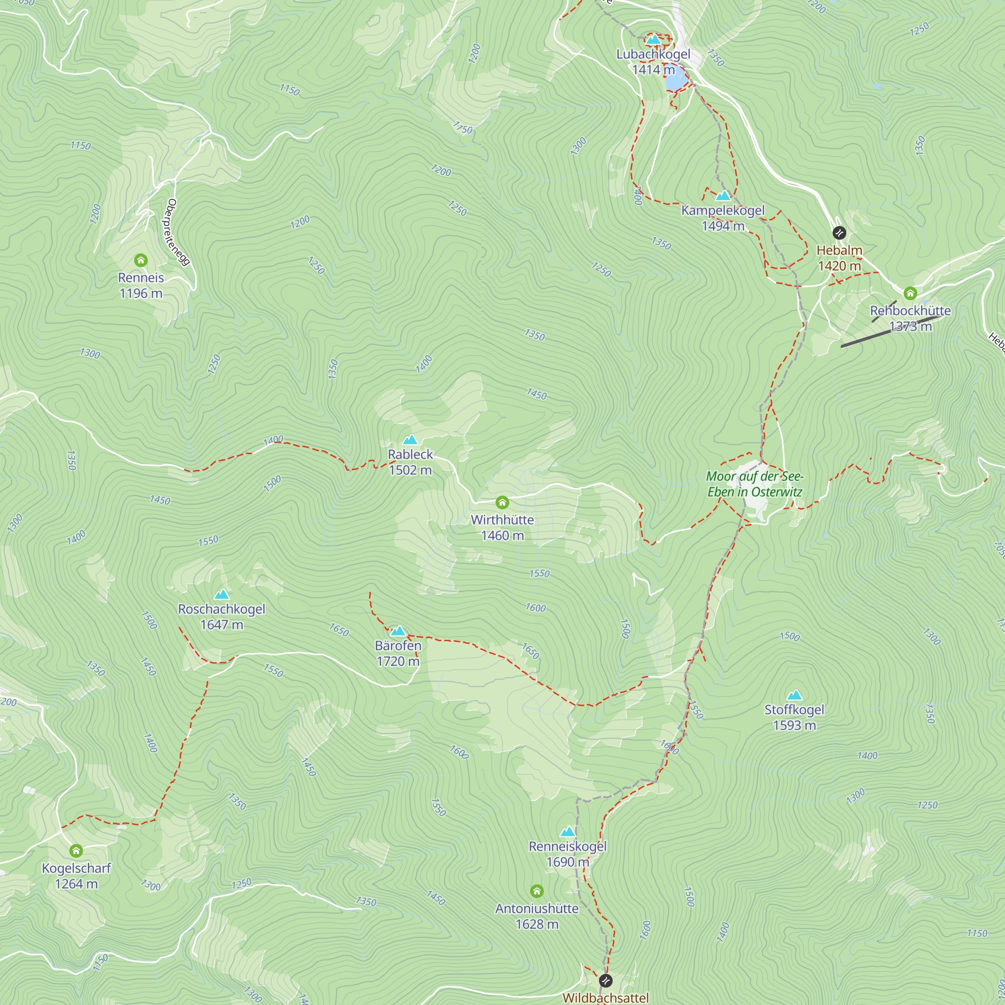 Wirthhütte map