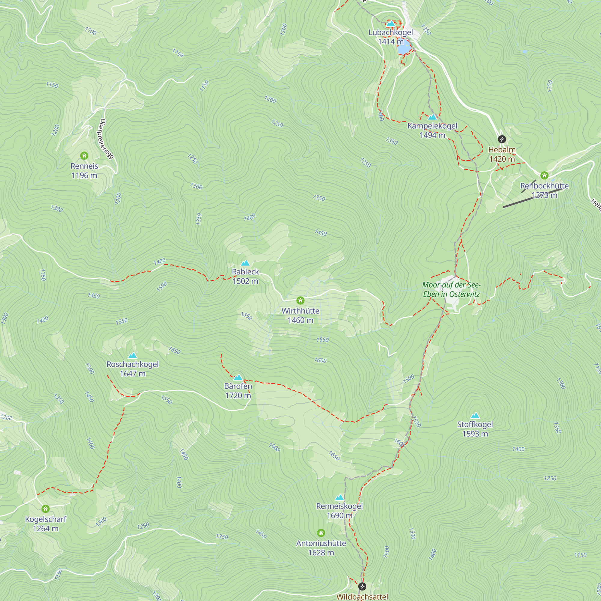Wirthhütte map