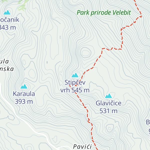 Map of Stipčev vrh