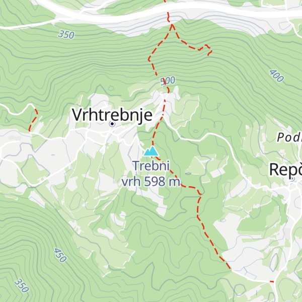 Map of Trebni vrh