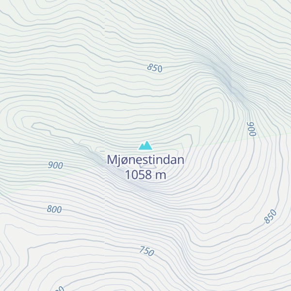 Map of Mjønestindan