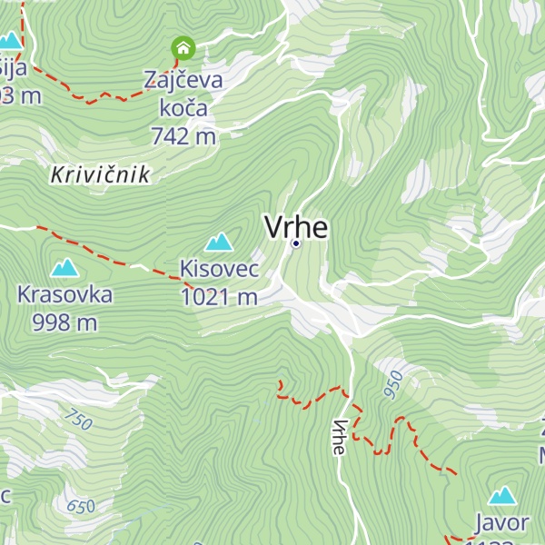 Map of Planinski dom Vrhe
