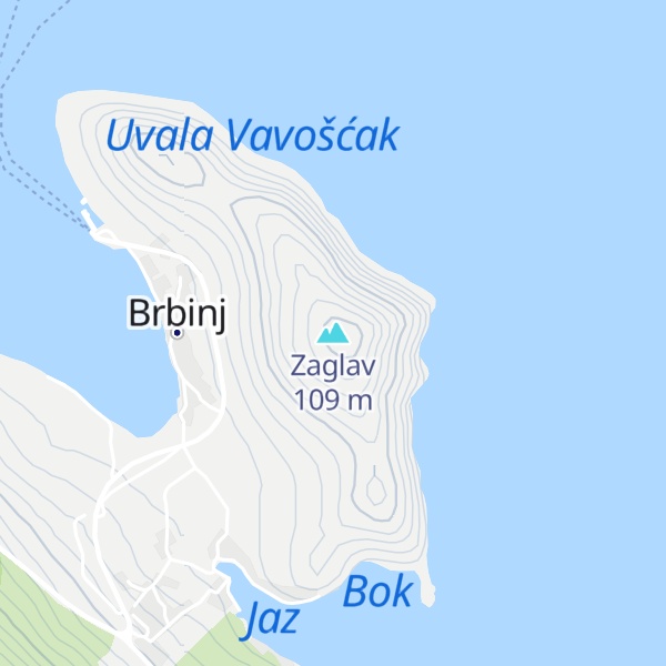 Map of Zaglav