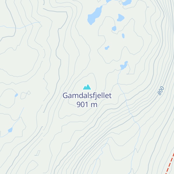Map of Gamdalsfjellet