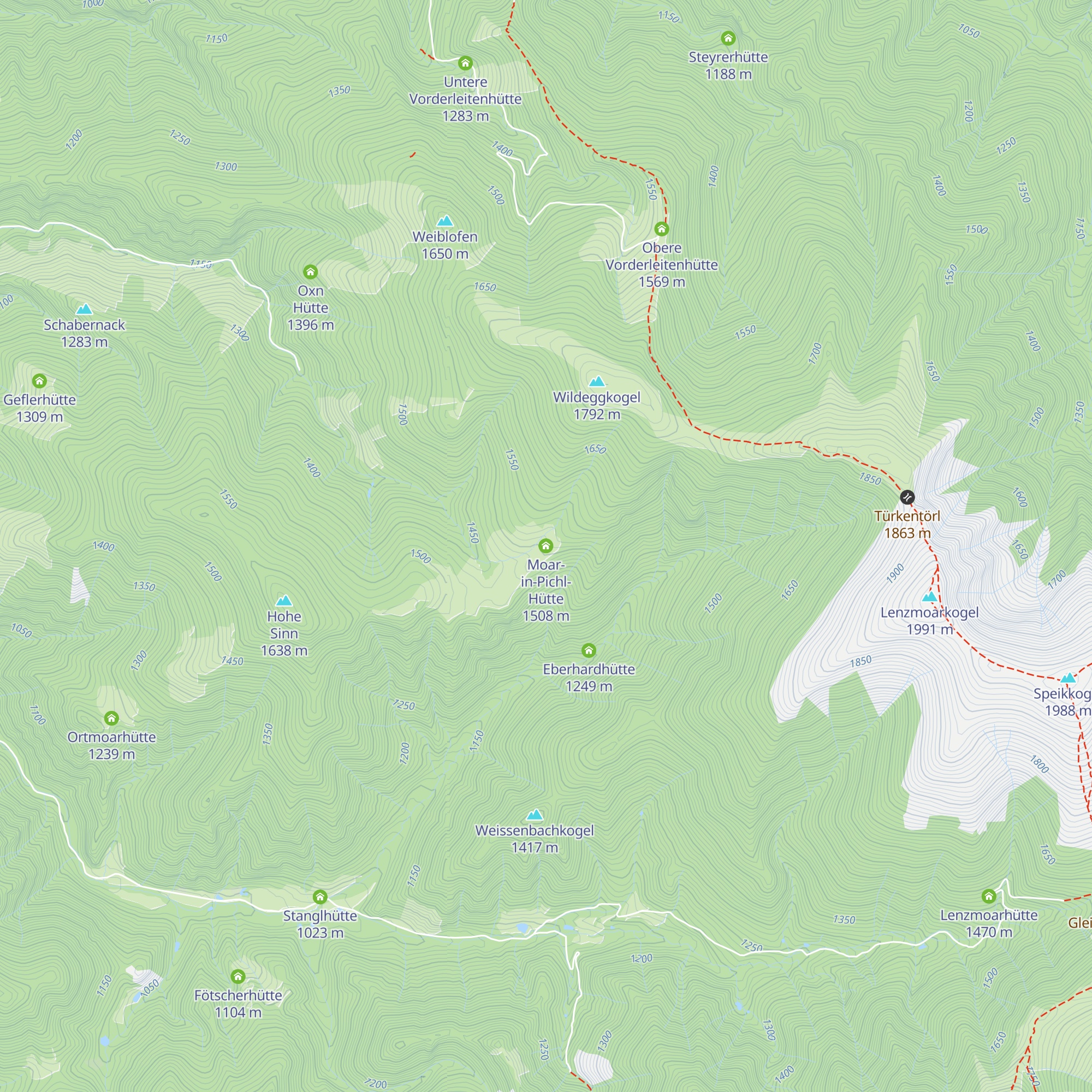 Moar-in-Pichl-Hütte map