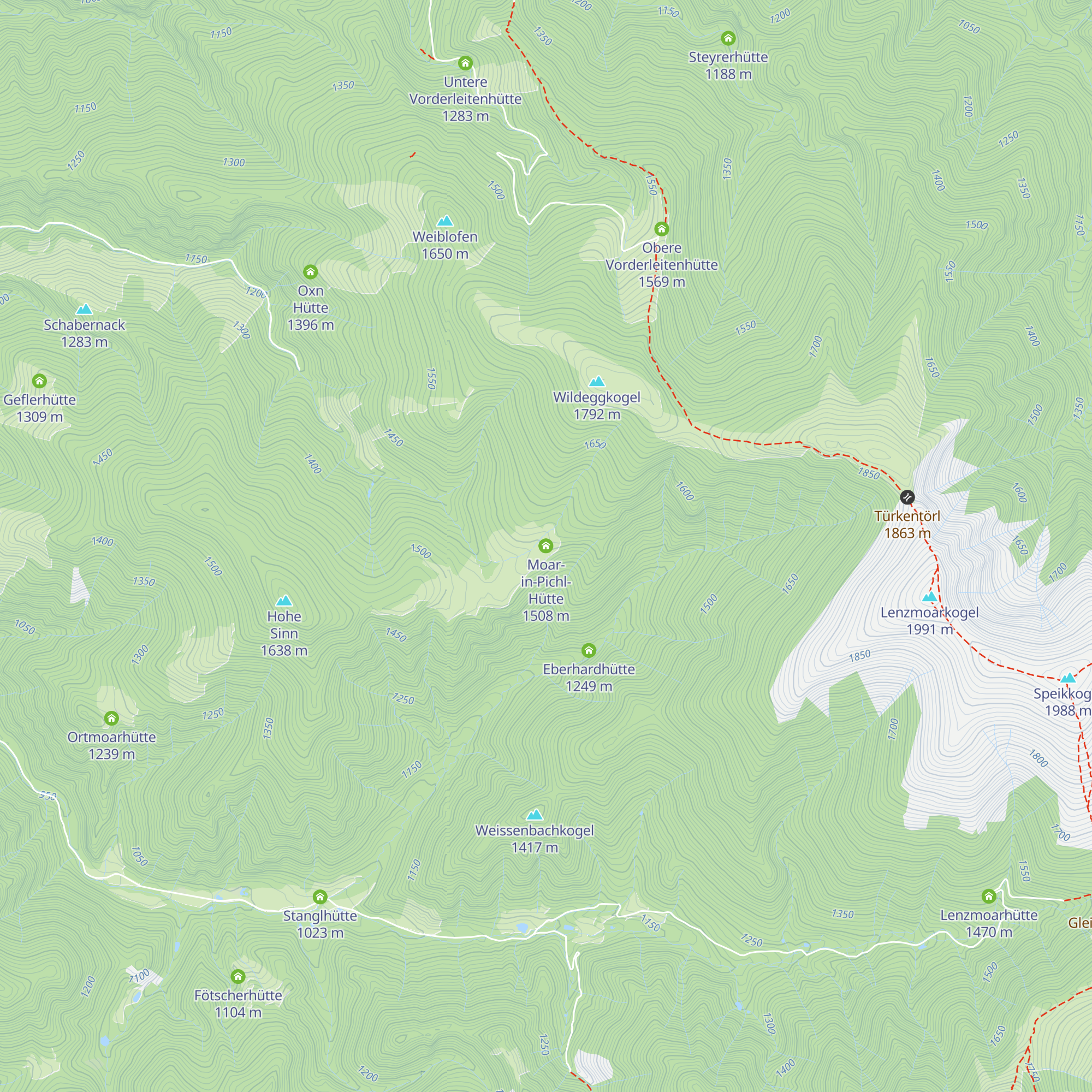 Moar-in-Pichl-Hütte map