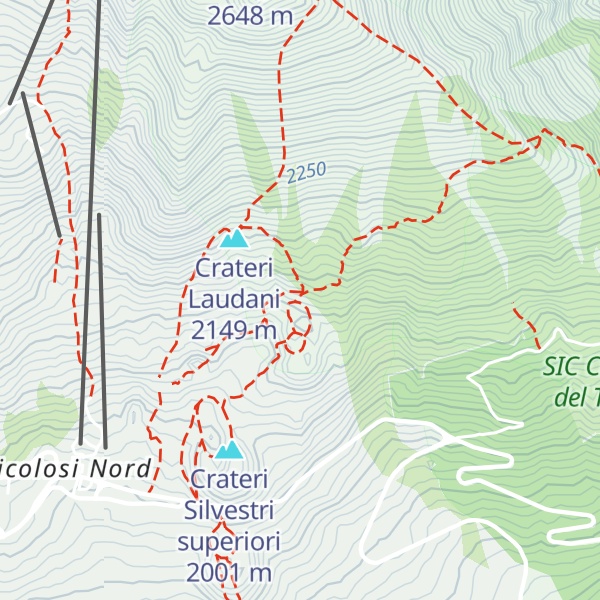 Map of Monti Calcarazzi o Corvo