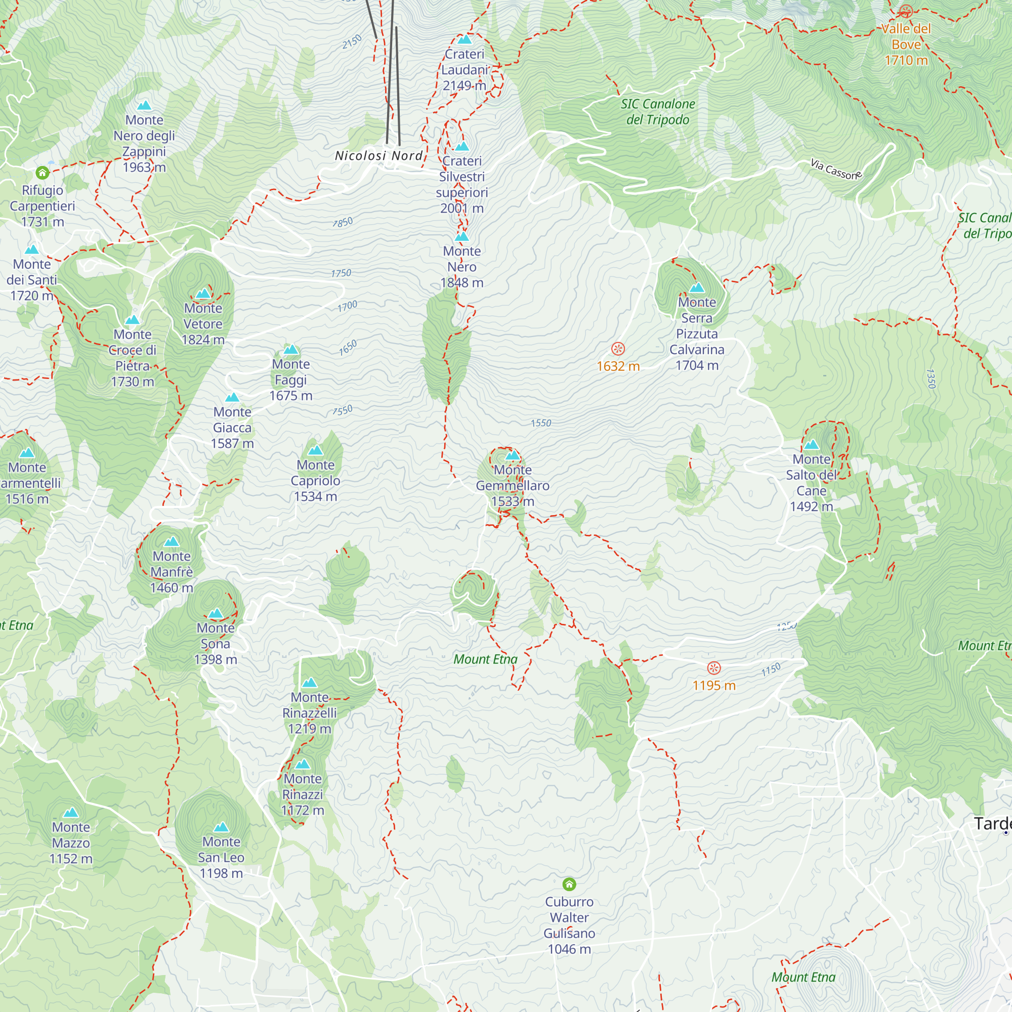 Rifugio Monte Gemmellaro map